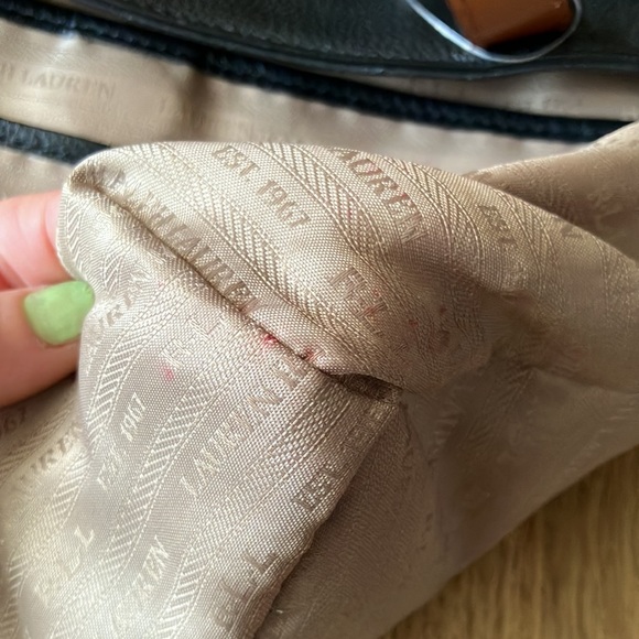 RALPH LAUREN GENUINE LEATHER SHOULDER BAG - Picture 9 of 17